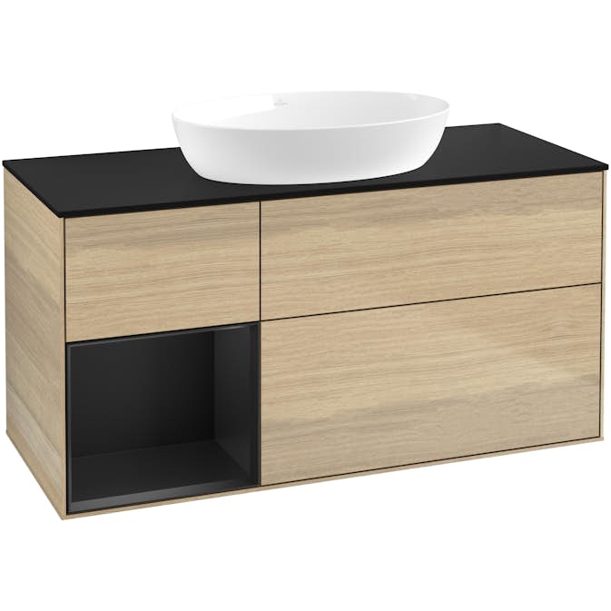 Tvättställsskåp Villeroy & Boch Finion med 3 Lådor Hylla och Bänkskiva för Fristående Tvättställ från Artis & Collaro