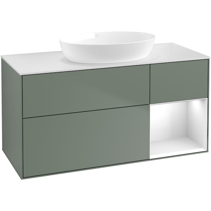 Tvättställsskåp Villeroy & Boch Finion med 3 Lådor Hylla och Bänkskiva för Fristående Tvättställ från Artis & Collaro