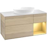 Tvättställsskåp Villeroy & Boch Finion med 3 Lådor Hylla och Bänkskiva för Fristående Tvättställ från Artis & Collaro