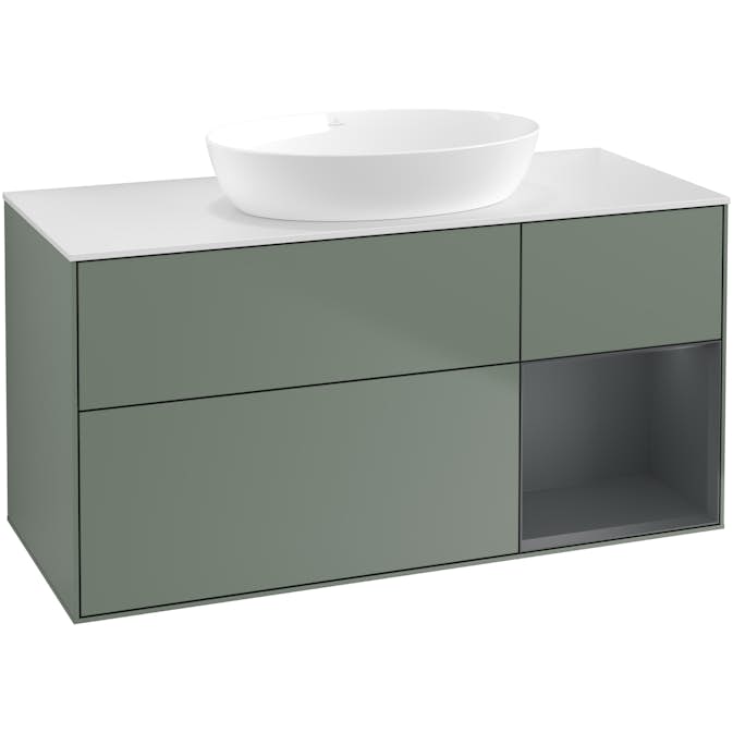 Tvättställsskåp Villeroy & Boch Finion med 3 Lådor Hylla och Bänkskiva för Fristående Tvättställ från Artis & Collaro