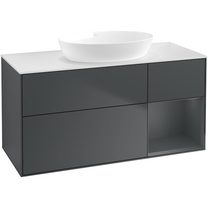 Tvättställsskåp Villeroy & Boch Finion med 3 Lådor Hylla och Bänkskiva för Fristående Tvättställ från Artis & Collaro