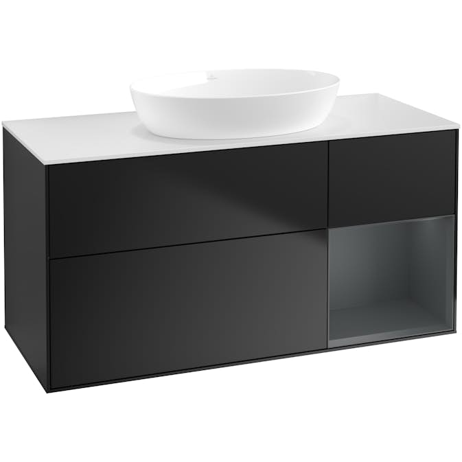 Tvättställsskåp Villeroy & Boch Finion med 3 Lådor Hylla och Bänkskiva för Fristående Tvättställ från Artis & Collaro