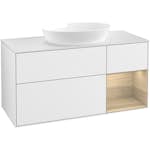 Tvättställsskåp Villeroy & Boch Finion med 3 Lådor Hylla och Bänkskiva för Fristående Tvättställ från Artis & Collaro