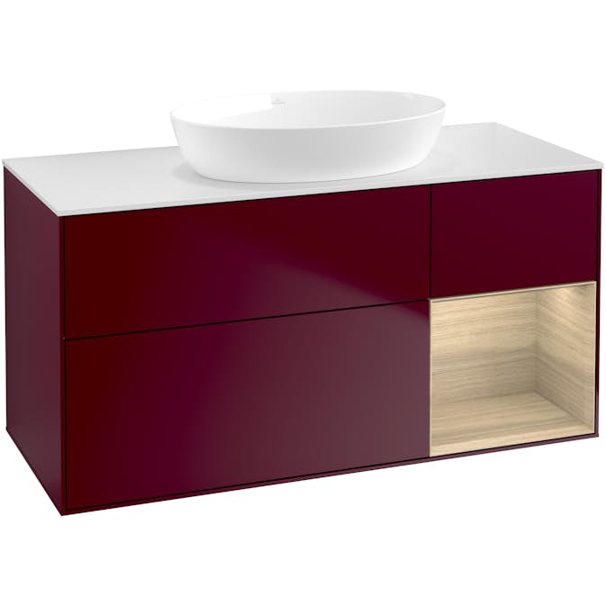 Tvättställsskåp Villeroy & Boch Finion med 3 Lådor Hylla och Bänkskiva för Fristående Tvättställ från Artis & Collaro
