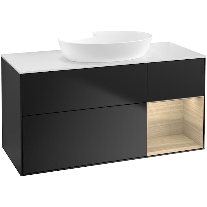 Tvättställsskåp Villeroy & Boch Finion med 3 Lådor Hylla och Bänkskiva för Fristående Tvättställ från Artis & Collaro