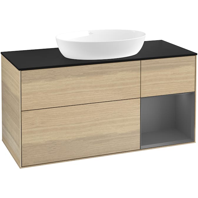 Tvättställsskåp Villeroy & Boch Finion med 3 Lådor Hylla och Bänkskiva för Fristående Tvättställ från Artis & Collaro