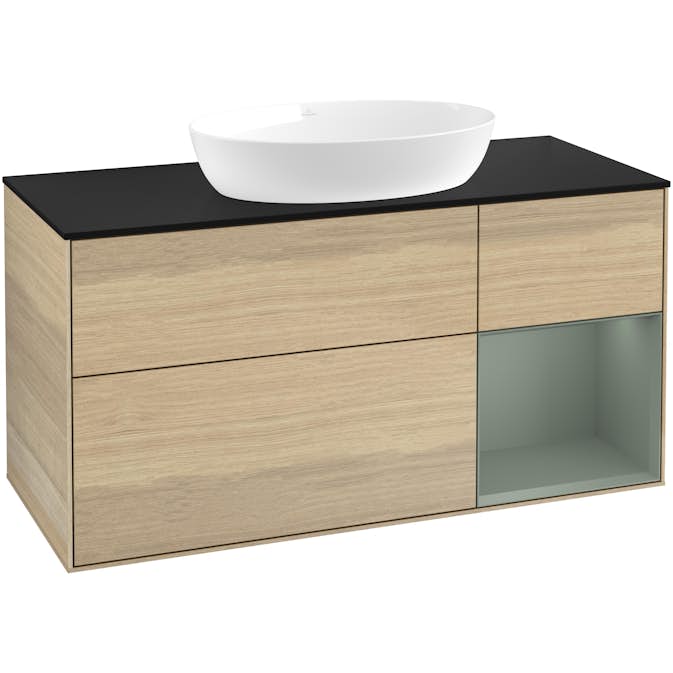 Tvättställsskåp Villeroy & Boch Finion med 3 Lådor Hylla och Bänkskiva för Fristående Tvättställ från Artis & Collaro