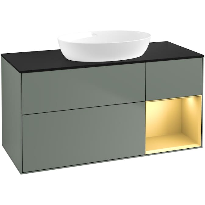 Tvättställsskåp Villeroy & Boch Finion med 3 Lådor Hylla och Bänkskiva för Fristående Tvättställ från Artis & Collaro