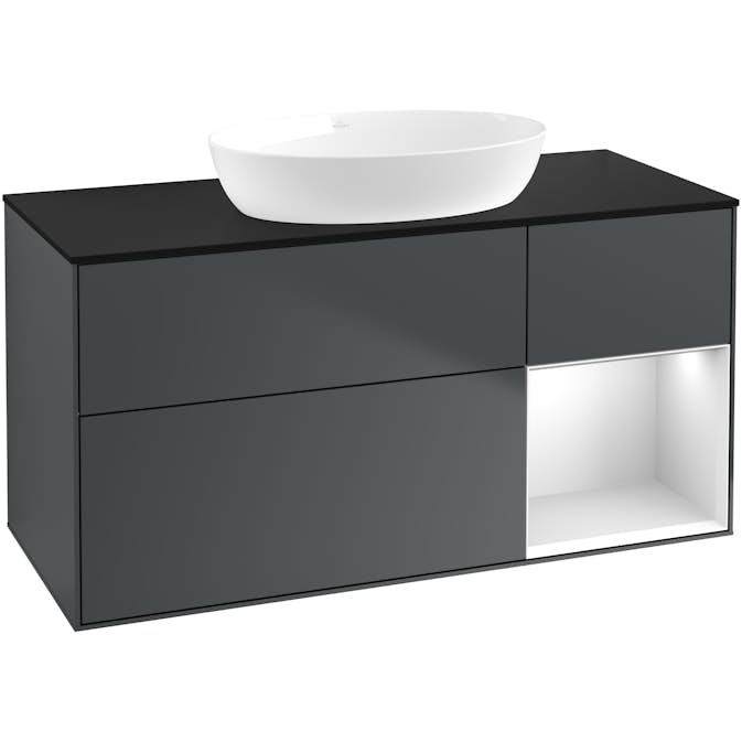 Tvättställsskåp Villeroy & Boch Finion med 3 Lådor Hylla och Bänkskiva för Fristående Tvättställ från Artis & Collaro