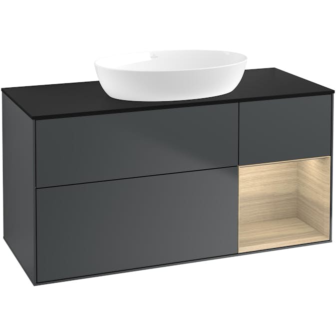 Tvättställsskåp Villeroy & Boch Finion med 3 Lådor Hylla och Bänkskiva för Fristående Tvättställ från Artis & Collaro