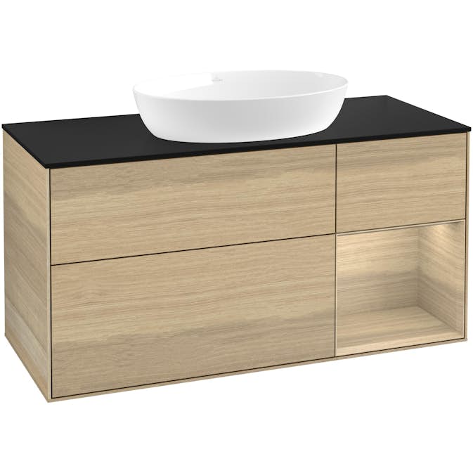 Tvättställsskåp Villeroy & Boch Finion med 3 Lådor Hylla och Bänkskiva för Fristående Tvättställ från Artis & Collaro