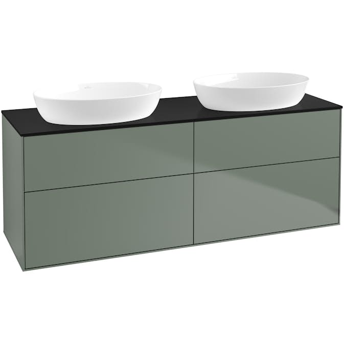 Tvättställsskåp Villeroy & Boch Finion med 4 Lådor och Bänkskiva för Två Fristående Tvättställ från Artis & Collaro