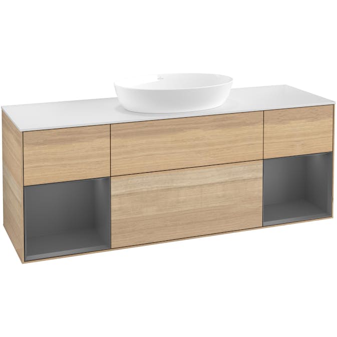 Tvättställsskåp Villeroy & Boch Finion med Två Hyllor och Bänkskiva för Fristående Tvättställ från Artis & Collaro