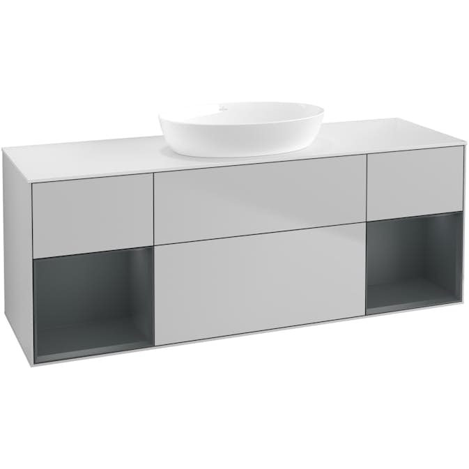 Tvättställsskåp Villeroy & Boch Finion med Två Hyllor och Bänkskiva för Fristående Tvättställ från Artis & Collaro