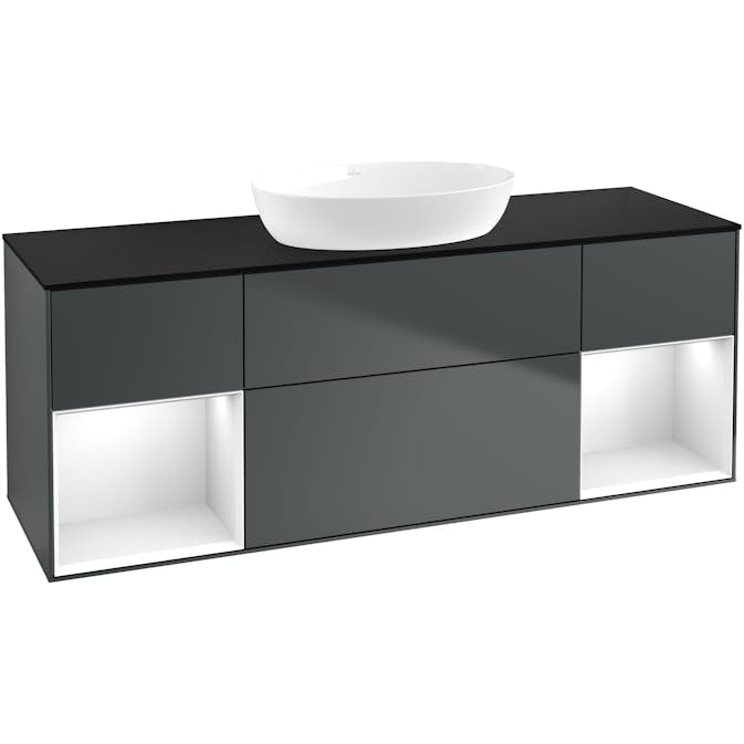 Tvättställsskåp Villeroy & Boch Finion med Två Hyllor och Bänkskiva för Fristående Tvättställ från Artis & Collaro