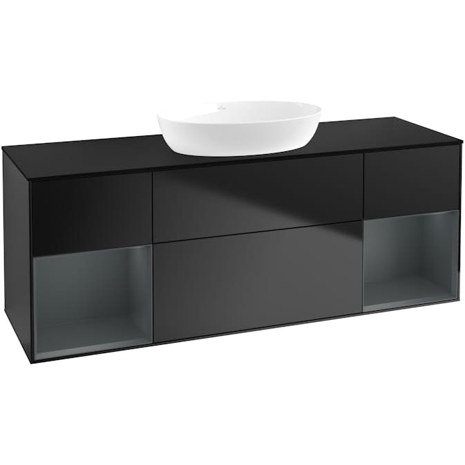 Tvättställsskåp Villeroy & Boch Finion med Två Hyllor och Bänkskiva för Fristående Tvättställ från Artis & Collaro