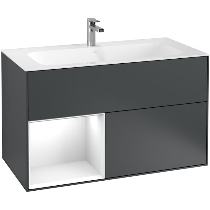 Tvättställsskåp Villeroy & Boch Finion med 2 Lådor och Hylla för Inbyggt Tvättställ