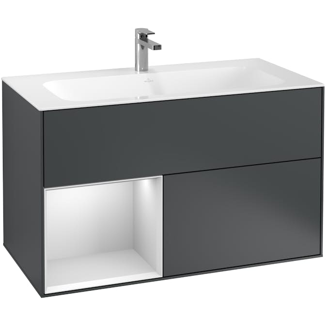 Tvättställsskåp Villeroy & Boch Finion med 2 Lådor och Hylla för Inbyggt Tvättställ