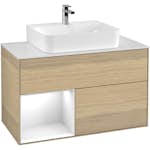 Tvättställsskåp Villeroy & Boch Finion med 2 Lådor Hylla och Bänkskiva för Centrerat Tvättställ