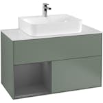 Tvättställsskåp Villeroy & Boch Finion med 2 Lådor Hylla och Bänkskiva för Centrerat Tvättställ