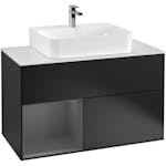 Tvättställsskåp Villeroy & Boch Finion med 2 Lådor Hylla och Bänkskiva för Centrerat Tvättställ