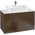 Tvättställsskåp Villeroy & Boch Finion med 2 Lådor Hylla och Bänkskiva för Centrerat Tvättställ