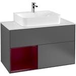 Tvättställsskåp Villeroy & Boch Finion med 2 Lådor Hylla och Bänkskiva för Centrerat Tvättställ