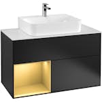 Tvättställsskåp Villeroy & Boch Finion med 2 Lådor Hylla och Bänkskiva för Centrerat Tvättställ