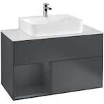 Tvättställsskåp Villeroy & Boch Finion med 2 Lådor Hylla och Bänkskiva för Centrerat Tvättställ