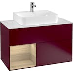 Tvättställsskåp Villeroy & Boch Finion med 2 Lådor Hylla och Bänkskiva för Centrerat Tvättställ