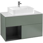 Tvättställsskåp Villeroy & Boch Finion med 2 Lådor Hylla och Bänkskiva för Centrerat Tvättställ