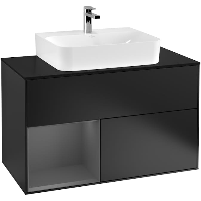 Tvättställsskåp Villeroy & Boch Finion med 2 Lådor Hylla och Bänkskiva för Centrerat Tvättställ
