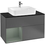Tvättställsskåp Villeroy & Boch Finion med 2 Lådor Hylla och Bänkskiva för Centrerat Tvättställ