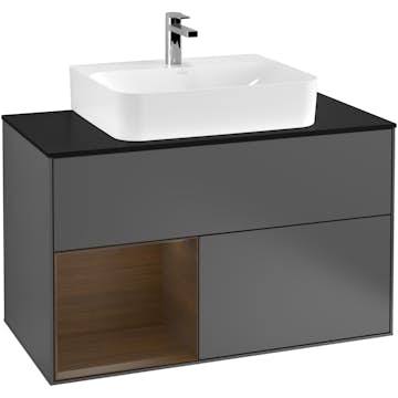 Tvättställsskåp Villeroy & Boch Finion med 2 Lådor Hylla och Bänkskiva för Centrerat Tvättställ