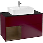 Tvättställsskåp Villeroy & Boch Finion med 2 Lådor Hylla och Bänkskiva för Centrerat Tvättställ