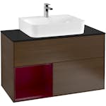 Tvättställsskåp Villeroy & Boch Finion med 2 Lådor Hylla och Bänkskiva för Centrerat Tvättställ