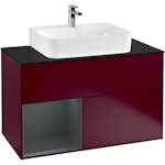 Tvättställsskåp Villeroy & Boch Finion med 2 Lådor Hylla och Bänkskiva för Centrerat Tvättställ
