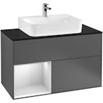 Tvättställsskåp Villeroy & Boch Finion med 2 Lådor Hylla och Bänkskiva för Centrerat Tvättställ