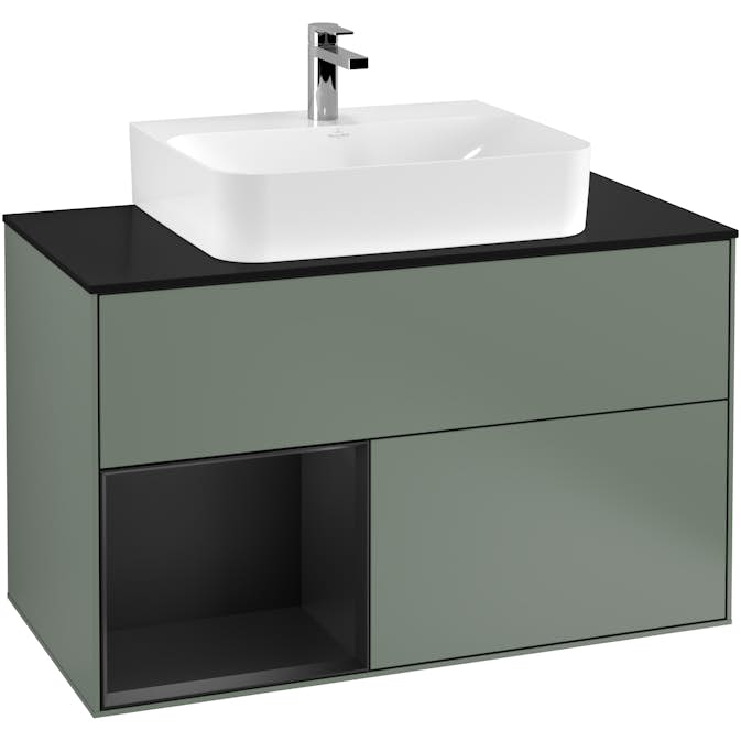 Tvättställsskåp Villeroy & Boch Finion med 2 Lådor Hylla och Bänkskiva för Centrerat Tvättställ