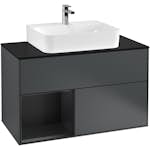 Tvättställsskåp Villeroy & Boch Finion med 2 Lådor Hylla och Bänkskiva för Centrerat Tvättställ