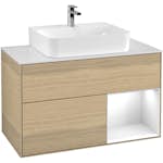 Tvättställsskåp Villeroy & Boch Finion med 2 Lådor Hylla och Bänkskiva för Centrerat Tvättställ