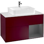 Tvättställsskåp Villeroy & Boch Finion med 2 Lådor Hylla och Bänkskiva för Centrerat Tvättställ