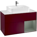 Tvättställsskåp Villeroy & Boch Finion med 2 Lådor Hylla och Bänkskiva för Centrerat Tvättställ