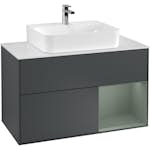 Tvättställsskåp Villeroy & Boch Finion med 2 Lådor Hylla och Bänkskiva för Centrerat Tvättställ