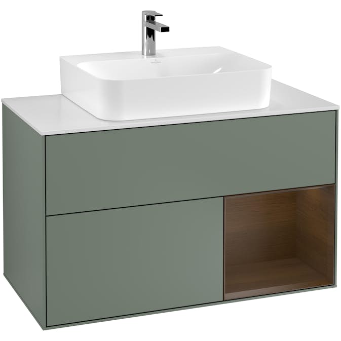 Tvättställsskåp Villeroy & Boch Finion med 2 Lådor Hylla och Bänkskiva för Centrerat Tvättställ