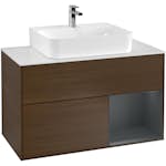 Tvättställsskåp Villeroy & Boch Finion med 2 Lådor Hylla och Bänkskiva för Centrerat Tvättställ