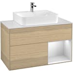Tvättställsskåp Villeroy & Boch Finion med 2 Lådor Hylla och Bänkskiva för Centrerat Tvättställ