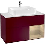 Tvättställsskåp Villeroy & Boch Finion med 2 Lådor Hylla och Bänkskiva för Centrerat Tvättställ