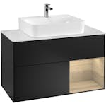 Tvättställsskåp Villeroy & Boch Finion med 2 Lådor Hylla och Bänkskiva för Centrerat Tvättställ