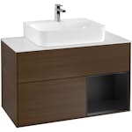 Tvättställsskåp Villeroy & Boch Finion med 2 Lådor Hylla och Bänkskiva för Centrerat Tvättställ